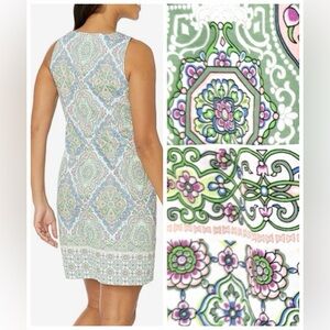 NWT London Times Multicolor Paisley Patterned Sleeveless Dress Sz 8